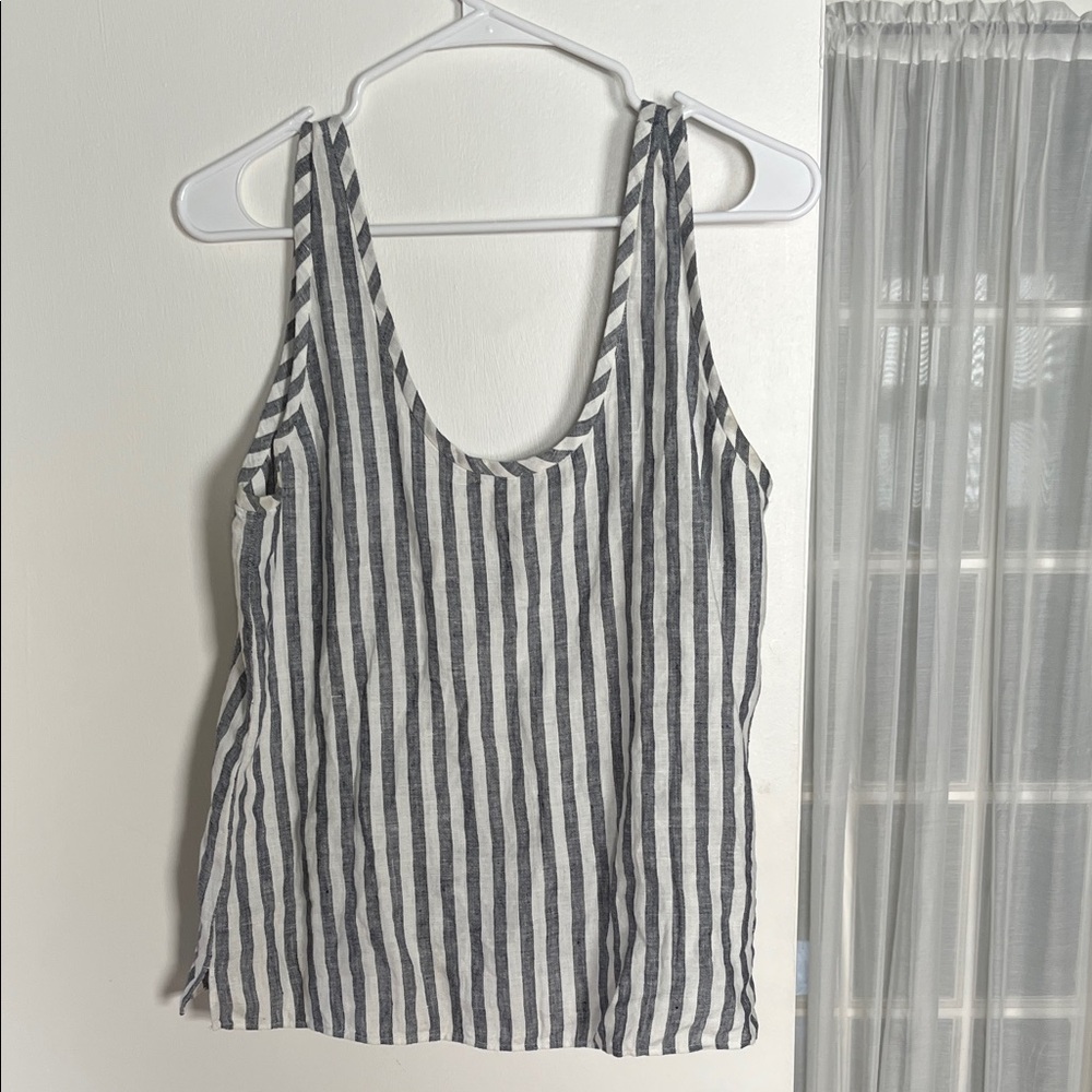 Everlane linen striped tank sz 4